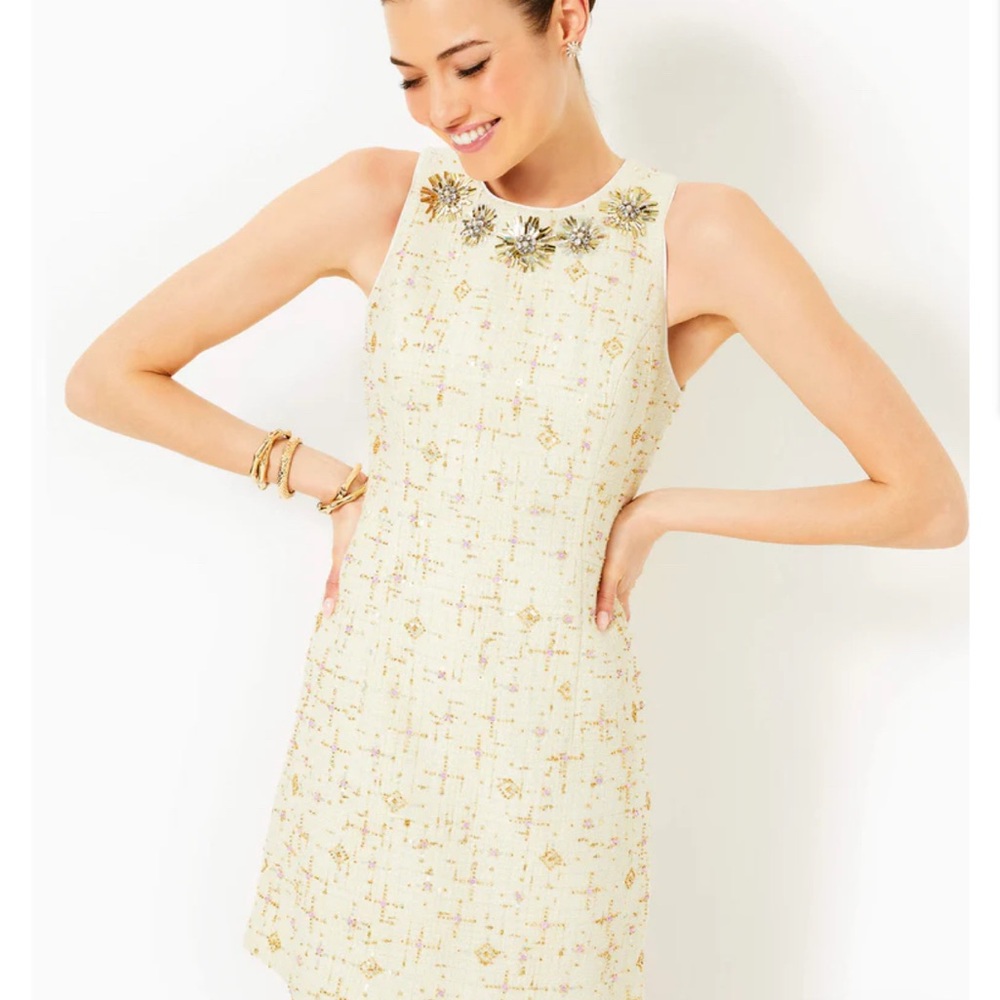 Lilly Pulitzer Augustus Beaded Boucle Shift Dress